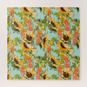 Herbstschlucker: Nahtloses Naturmuster Puzzle