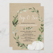 Herbstschlupf und geschlechtsneutrale Babydusche Einladung (Vorne/Hinten)