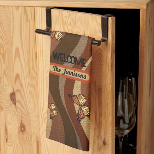 Herbstschmetterlinge Geschirrtuch (Drittel gefaltet)