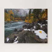 Herbstschnee entlang der Wenatchee Fluss nahe Leav Puzzle (Horizontal)