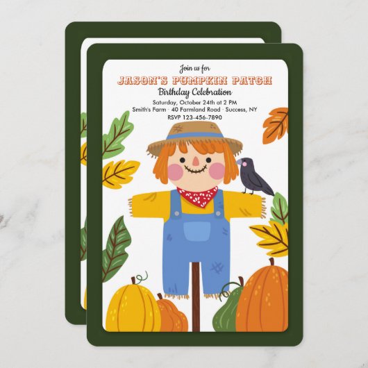 Herbstschock Einladung (Vorne/Hinten)