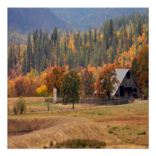 Herbstschönheit in Hayfork, Kalifornien.. Poster