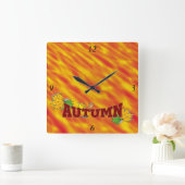 Herbstschönheit - quadratische wanduhr (Zuhause)