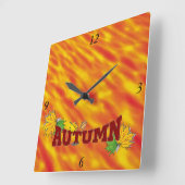 Herbstschönheit - quadratische wanduhr (Winkel)