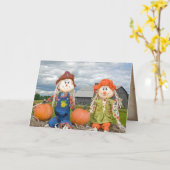 Herbstschrecken auf Heuballen Karte (Gelbe Blume)