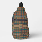 Herbstschrei Kariert Crossbody Bag (Vorderseite)