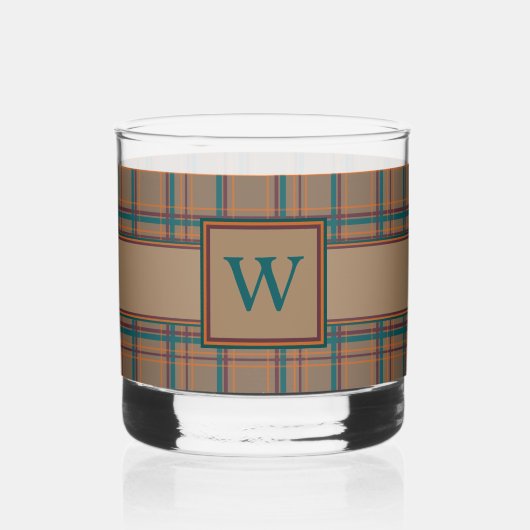 Herbstschrei Kariert Whiskyglas (Vorderseite)