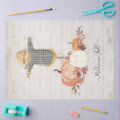 Herbstschuppen Kürbiskürbis Herbstdekoupage Seidenpapier (Basteln)