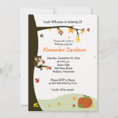 Herbstschüssel in Bäume Geburtstag Einladung 12x18 (Vorderseite)