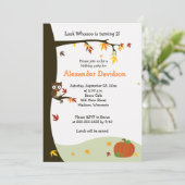 Herbstschüssel in Bäume Geburtstag Einladung 12x18 (Stehend Vorderseite)