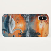 Herbstschwan am See Case-Mate iPhone Hülle (Rückseite (Horizontal))