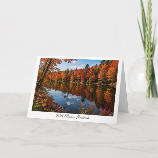 Herbstschwan Karte (Vorderseite)