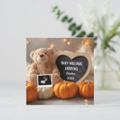 Herbstschwangerschaft Ankündigung sozialer Medien (Stehend Vorderseite)