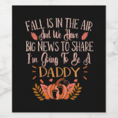 Herbstschwangerschaft: Papi-Herbst Weinetikett (Einzelnes Label)