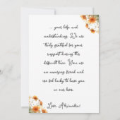 Herbstschwarze Katze mit Traktor Dankeskarte (Rückseite)