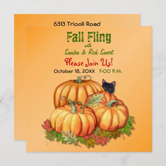 Herbstschwung Einladung (Vorne/Hinten)