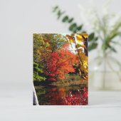 Herbstsee 4 postkarte (Stehend Vorderseite)
