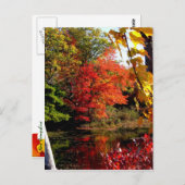 Herbstsee 4 postkarte (Vorne/Hinten)