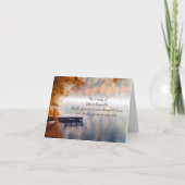 Herbstsee Dock in neuntem Beileid Vielen Dank Karte (Vorderseite)