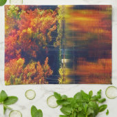 Herbstsee Geschirrtuch (Gefaltet)