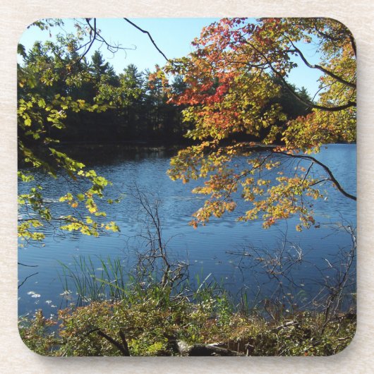 Herbstsee Getränkeuntersetzer (Vorderseite)