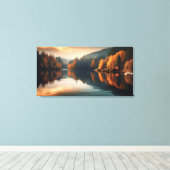 Herbstsee Leinwanddruck (Insitu (Holzboden))