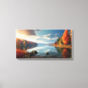 Herbstsee Leinwanddruck