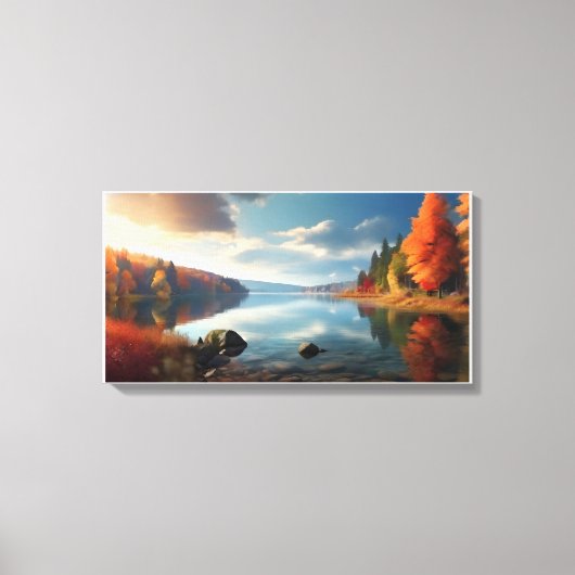 Herbstsee Leinwanddruck (Vorderseite)