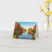 Herbstsee mit eigenem Text Karte (Gelbe Blume)