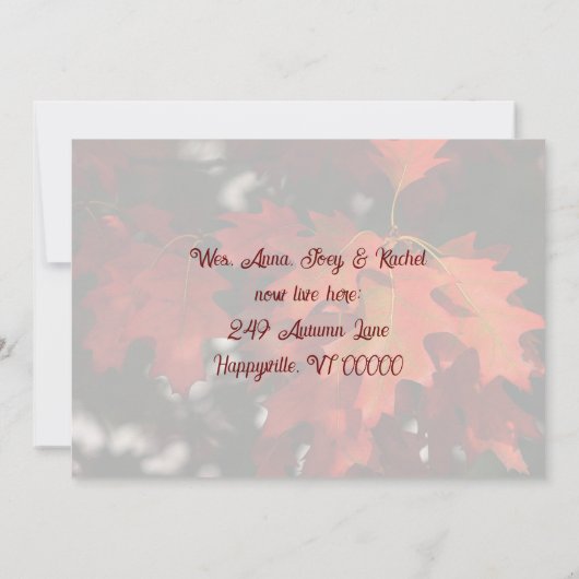 Herbstsee Neue Adresse Ankündigung (Rückseite)