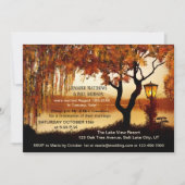 Herbstsee Post Hochzeitsempfang nur Einladung (Vorderseite)