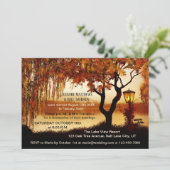 Herbstsee Post Hochzeitsempfang nur Einladung (Stehend Vorderseite)