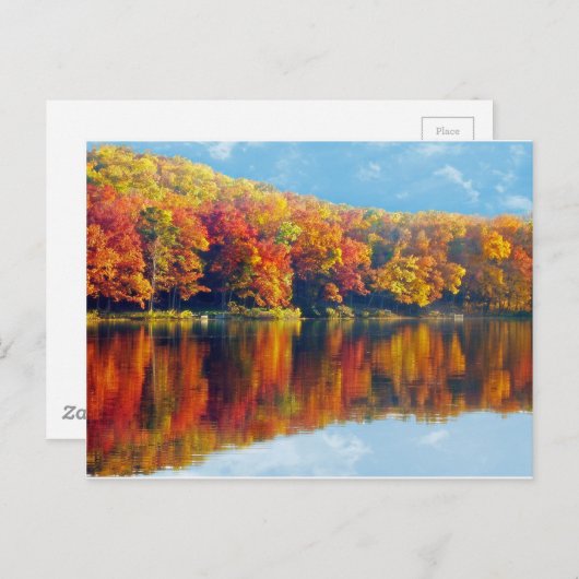 Herbstsee Postkarte (Vorne/Hinten)