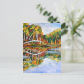 Herbstsee Postkarte (Stehend Vorderseite)