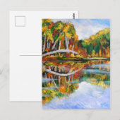 Herbstsee Postkarte (Vorne/Hinten)