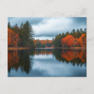 Herbstsee Postkarte