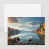 Herbstsee Postkarte (Vorne/Hinten)