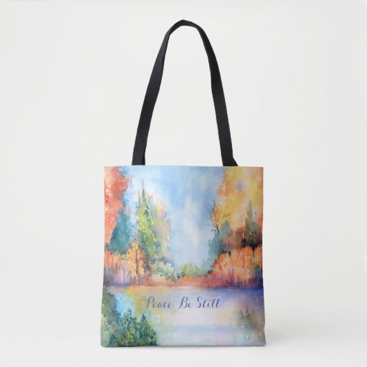 Herbstsee-Szene Inspiration Tasche (Vorderseite)