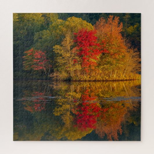 Herbstsee und Baumpuzzle Puzzle (Vertikal)