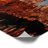 Herbstsee und Schiff Poster (Ecke)