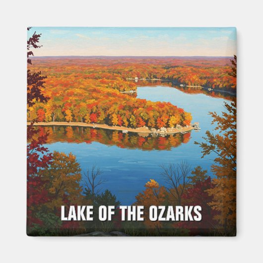 Herbstsee von Ozarks Missouri Magnet (Vorne)