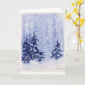 Herbstsee "WINTERPINES" Grußkarte Karte (Gelbe Blume)