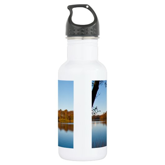 Herbstseen Edelstahlflasche (Rückseite)