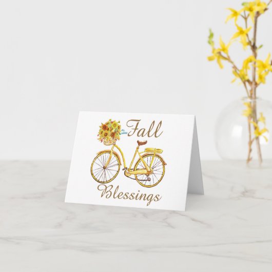 Herbstsegeln mit Blumenrad Karte (Gelbe Blume)