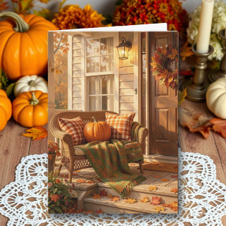 Herbstsegen | Herbstliche Veranda Karte