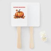 Herbstsegen-Kürbis mit Herbstlaub Klassisch Fächer (Vorne und Hinten)
