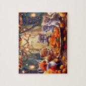 Herbstsegmente, Goldene Tage Erntedank Puzzle (Vertikal)