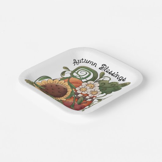 Herbstsegnung Herbsternte Pappteller (Gewinkelt)