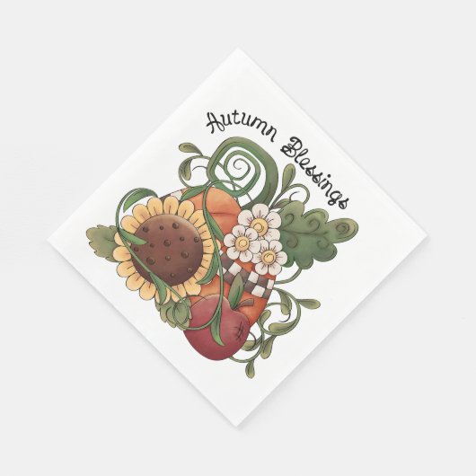 Herbstsegnung Herbsternte Serviette (Ecke)