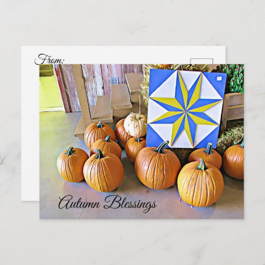 Herbstsegnung Personalisierte Halloween-Postkarte Postkarte (Vorne/Hinten)